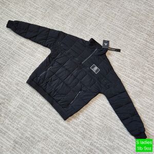 VIRUS x HYROX ladies Baywood 1/4 zip quilted jacket black size S